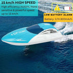High-Speed RC Racing Boat – Remote Control Boat 2.4GHz – Dual Motor High-Speed Racing RC Boat with Modular Battery &amp; Waterproof Design - 4A's Global