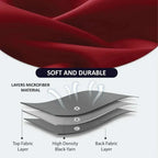 Red Thermal Blackout Eyelet Curtains – Ready Made Insulated Privacy &amp; Noise Reducing Drapes - 4A's Global
