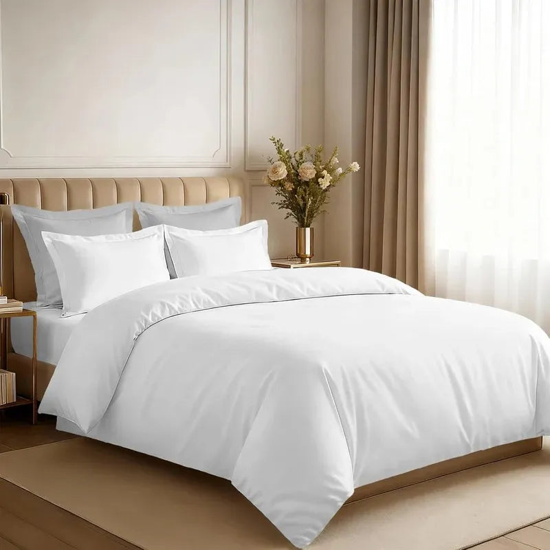High Living Plain Duvet Cover Set – Breathable, Hypoallergenic Bedding - 4A's Global