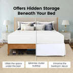 Pleated Valance Sheet Polycotton Hotel Finish Bed Base Cover, All UK Sizes - High Living - 4A's Global