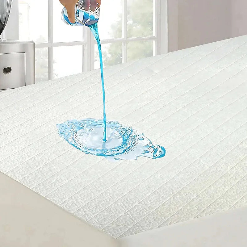 Blue liquid being poured onto a transparent mat on a white surface.