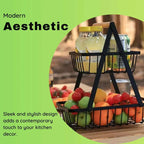 2-Tier Countertop Fruit & Veg Basket – Space-Saving Organizer - 4A's Global