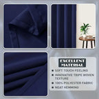 Navy Blue Thermal Blackout Eyelet Curtains – Ready Made Insulated Privacy &amp; Noise Reducing Drapes - 4A's Global