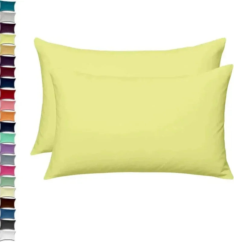 2x Luxury Percale Polycotton Pillowcases – Soft & Durable