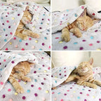 Polka Dot Fleece Throw – Ultra Plush Microfiber Blanket for Sofa, Bed &amp; Pets Super Soft Glow-in-the-Dark - 4A's Global