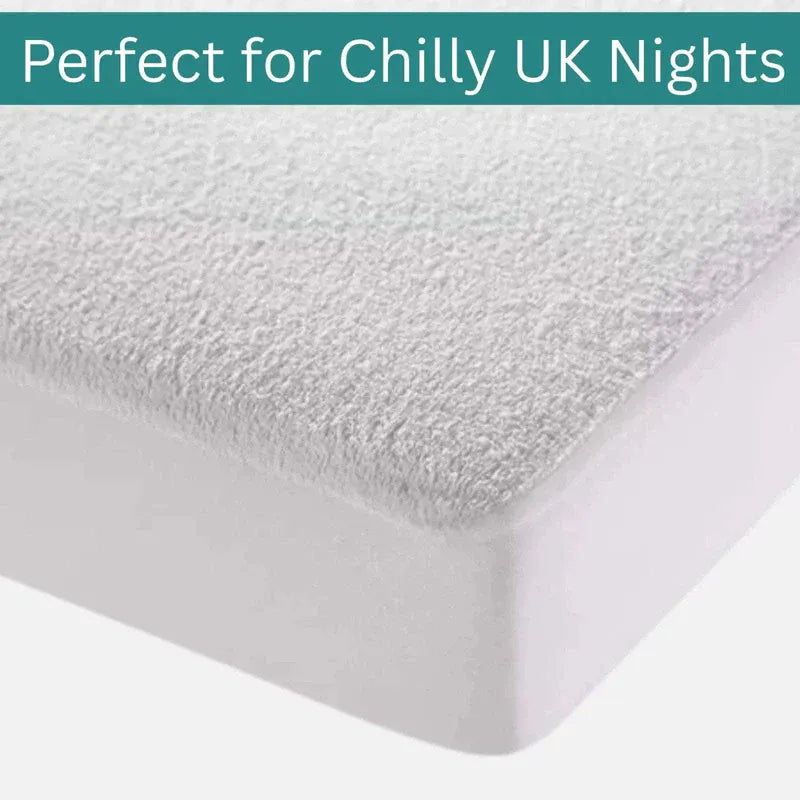 Waterproof Terry Winter Bed Sheet  – Soft, Breathable &amp; Allergy-Proof Bedding Protection - 4A's Global