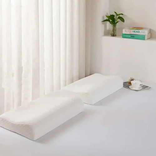 Memory Foam Bounce Back Pillow – Cool Comfort, Fresh Mornings Removable Cover – Ergonomic Contour Neck Support - 4A's Global