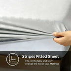 Egyptian Cotton Sateen Fitted Sheet – Luxurious 300 Thread Count Hotel-Quality Bedding for a Perfect Fit - 4A's Global