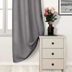Thermal Blackout Eyelet Curtains – Ready Made Insulated Privacy & Noise Reducing Drapes - 4A's Global