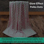 Polka Dot Fleece Throw – Ultra Plush Microfiber Blanket for Sofa, Bed &amp; Pets Super Soft Glow-in-the-Dark - 4A's Global