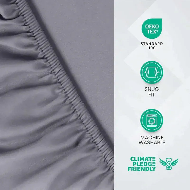 Extra Deep 30cm Fitted Bed Sheet – Luxury Hotel-Quality Deep Pocket Sheet for Perfect Mattress Fit - 4A's Global
