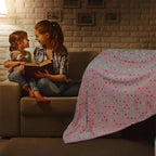 Polka Dot Fleece Throw – Ultra Plush Microfiber Blanket for Sofa, Bed &amp; Pets Super Soft Glow-in-the-Dark - 4A's Global