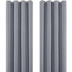 Thermal Blackout Eyelet Curtains – Ready Made Insulated Privacy & Noise Reducing Drapes - 4A's Global