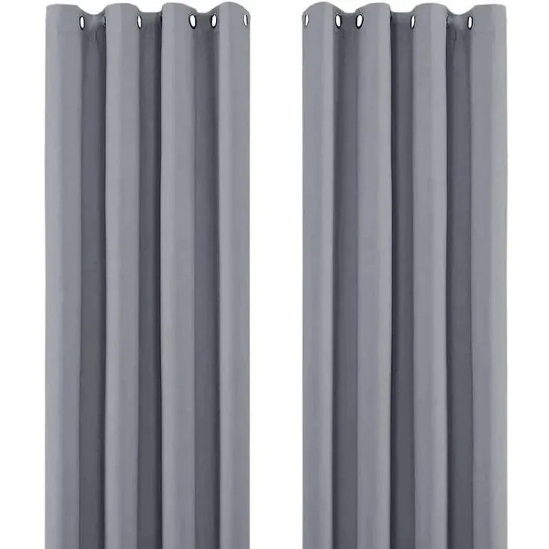 Thermal Blackout Eyelet Curtains – Ready Made Insulated Privacy & Noise Reducing Drapes - 4A's Global
