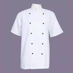 Professional Chef Jacket Set | Short Sleeve | Breathable &amp; Durable Kitchen Uniform | Unisex Culinary Workwear for UK Chefs &amp; Students - 4A's Global