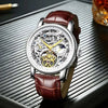 Men’s Automatic Skeleton Executive Wrest Watch | Leather Strap Mechanical Timepiece - 4A's Global