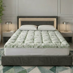 Bamboo Cloud Mattress Topper - 10cm Extra Thick Cooling Bed Topper Box Stitching - 4A's Global