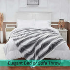 Luxury Faux Fur Rabbit Throw Blanket – Super Soft &amp; Ethical Comfort | Multiple Sizes &amp; Colours - 4A's Global