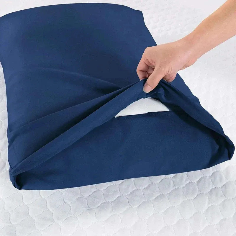 2x Luxury Percale Polycotton Pillowcases – Soft & Durable - 4A's Global