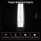 Navy Blue Thermal Blackout Eyelet Curtains – Ready Made Insulated Privacy &amp; Noise Reducing Drapes - 4A's Global