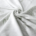 Bamboo Cloud Mattress Topper - 10cm Extra Thick Cooling Bed Topper Box Stitching - 4A's Global