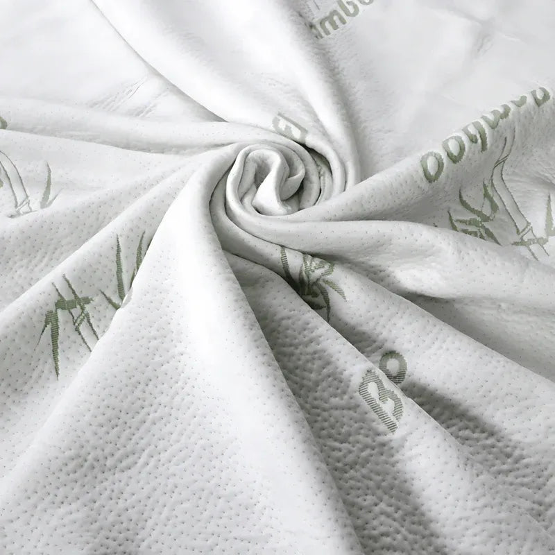 Bamboo Cloud Mattress Topper - 10cm Extra Thick Cooling Bed Topper Box Stitching - 4A's Global
