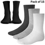 Ultimate Comfort 15-Pair Unisex Cotton Performance Sock Pack - 4A's Global
