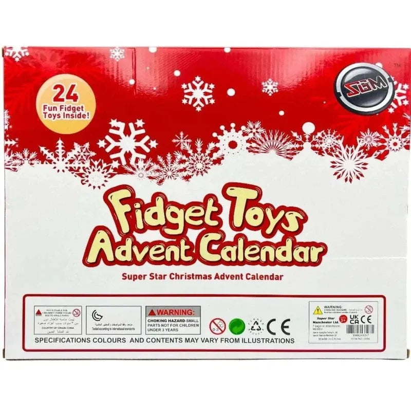 Fidget Toys Advent Calendar packaging with red and white design