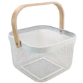 Fruit Basket with Wooden Handle – Metal Mesh Kitchen Organizer - 4A's Global