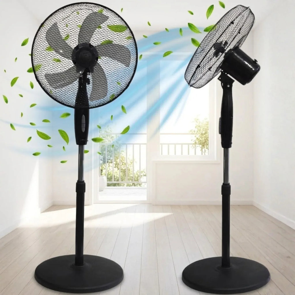 16” Oscillating Pedestal Fan – 40W 3-Speed Quiet Standing Fan with Adjustable Height - 4A's Global