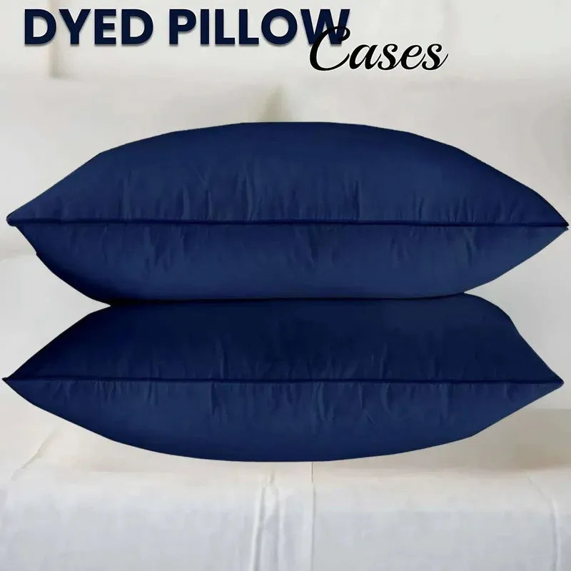 2x Luxury Percale Polycotton Pillowcases – Soft & Durable - 4A's Global
