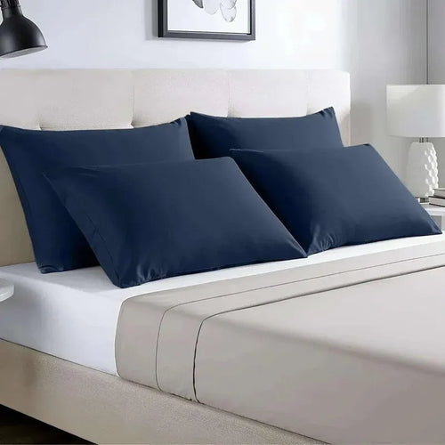 2x Luxury Percale Polycotton Pillowcases – Soft & Durable - 4A's Global