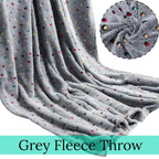 Polka Dot Fleece Throw – Ultra Plush Microfiber Blanket for Sofa, Bed &amp; Pets Super Soft Glow-in-the-Dark - 4A's Global
