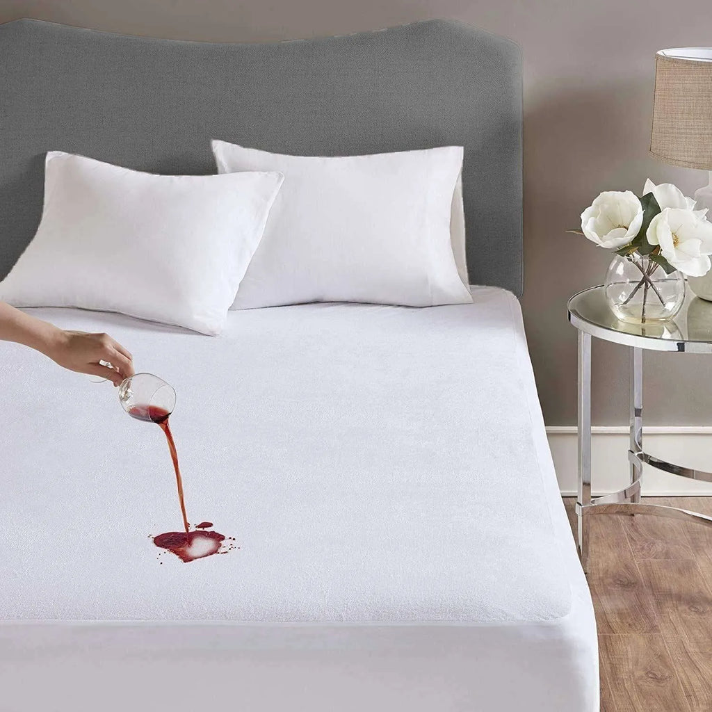 Extra Deep Waterproof Terry Bed Sheet Protector – Cozy, Breathable &amp; 100% Leak-Proof Comfort | Multiple UK Sizes - 4A's Global