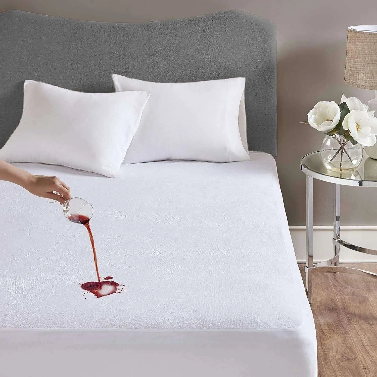 Extra Deep Waterproof Terry Bed Sheet Protector – Cozy, Breathable &amp; 100% Leak-Proof Comfort | Multiple UK Sizes - 4A's Global
