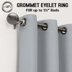 Thermal Blackout Eyelet Curtains – Ready Made Insulated Privacy & Noise Reducing Drapes - 4A's Global