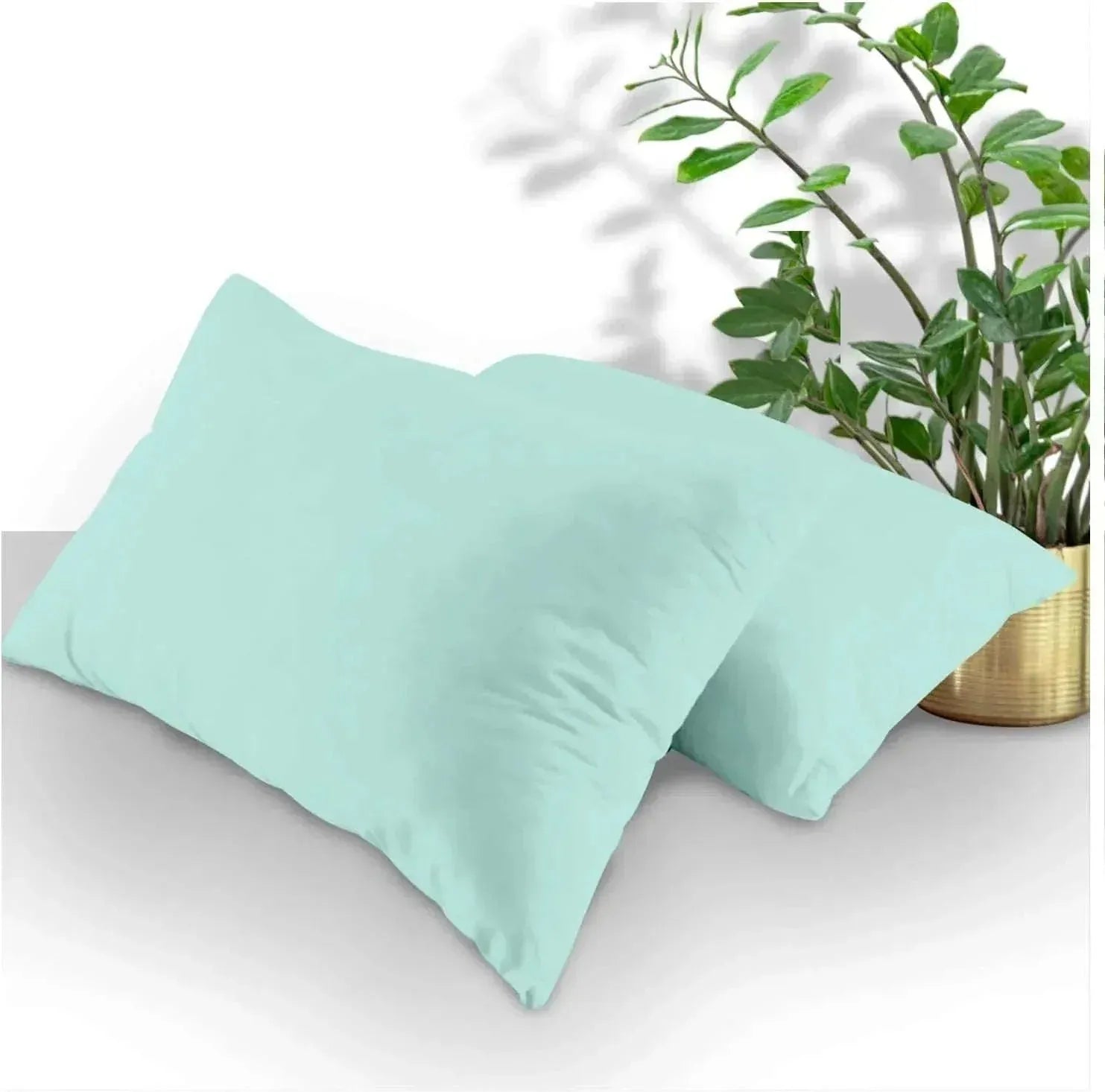 2x Luxury Percale Polycotton Pillowcase Pair – Soft, Durable &amp; Easy-Care Bedding