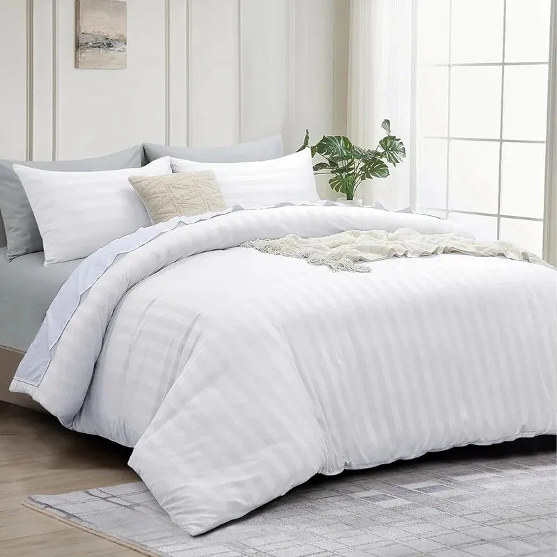 Egyptian Cotton Fitted Sheet 300TC Sateen Hotel Luxury, Single to Super King - High Living - 4A's Global