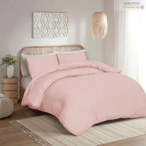 Double Duvet Cover - Premium King-Size Duvet Cover Set – Navy Percale, 3-Piece - Duvet with 2 Matching Pillowcases - Baby Yellow - 4A's Global