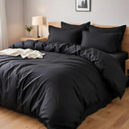 Washed Microfibre Duvet Cover Set Ultra Soft Wrinkle Free All UK Sizes - 4AS - 4A's Global