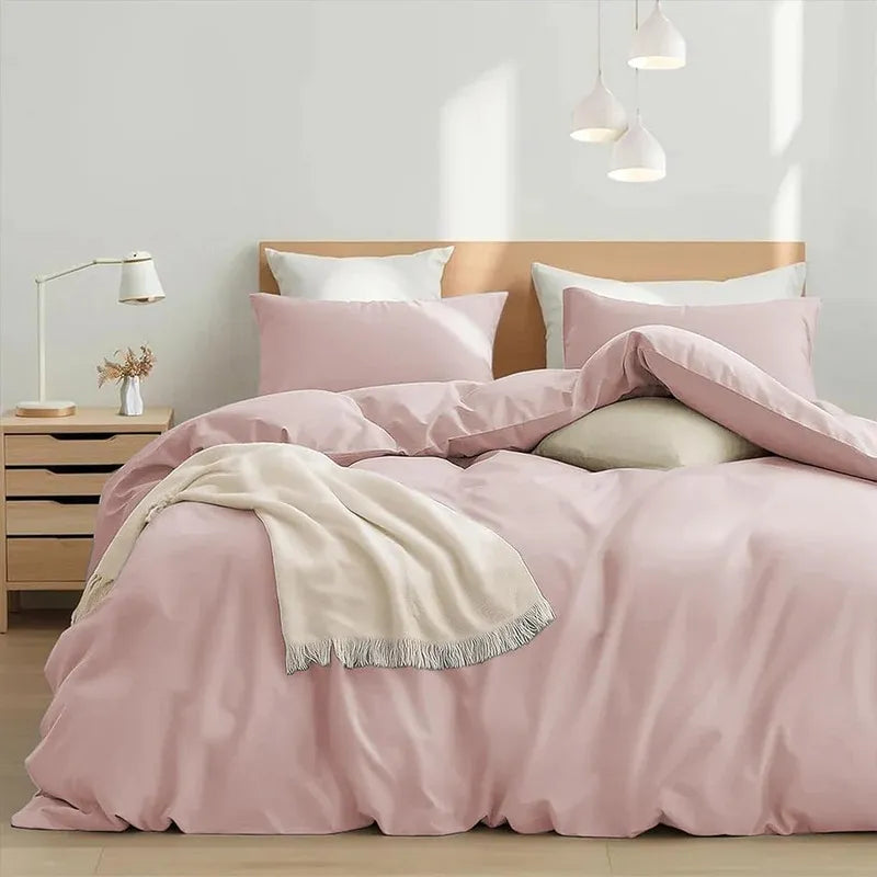 High Living Plain Duvet Cover Set – Breathable, Hypoallergenic Bedding - 4A's Global