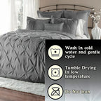 Pintuck Duvet Cover Set | Luxury Pinch Pleat Bedding - 4A's Global