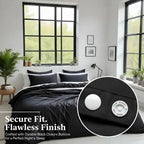 Washed Microfibre Duvet Cover Set Ultra Soft Wrinkle Free All UK Sizes - 4AS - 4A's Global