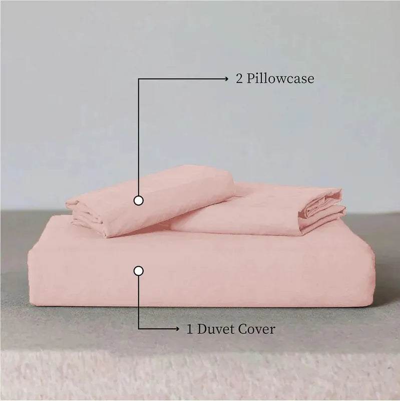 Double Duvet Cover - Premium King-Size Duvet Cover Set – Navy Percale, 3-Piece - Duvet with 2 Matching Pillowcases - Baby Yellow - 4A's Global