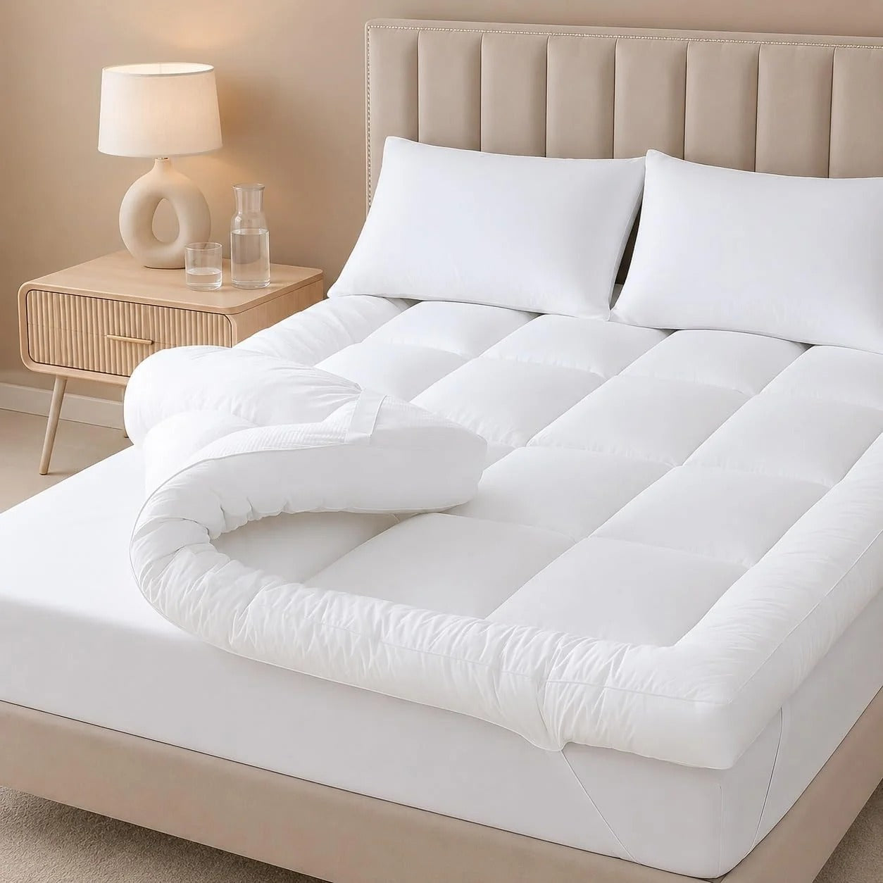 10cm Extra Thick Mattress Topper | 1100GSM Deep-Fill Luxury | All UK Sizes | 4AS