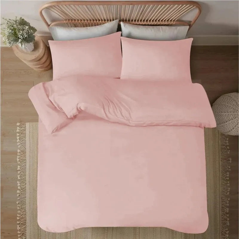 Double Duvet Cover - Premium King-Size Duvet Cover Set – Navy Percale, 3-Piece - Duvet with 2 Matching Pillowcases - Baby Yellow - 4A's Global