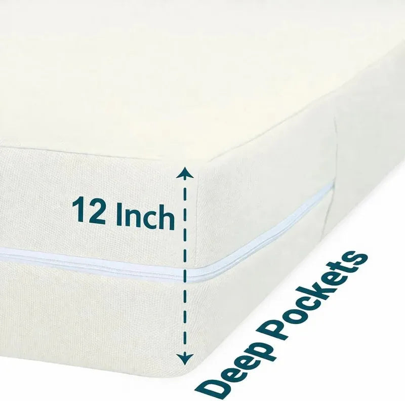 Waterproof Mattress Encasement 360 Degree Bed Bug Allergen Shield All UK Sizes - Heaven High