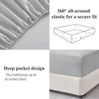 High Living Extra Deep 40cm Fitted Sheet | Premium Luxury Bedding - 4A's Global