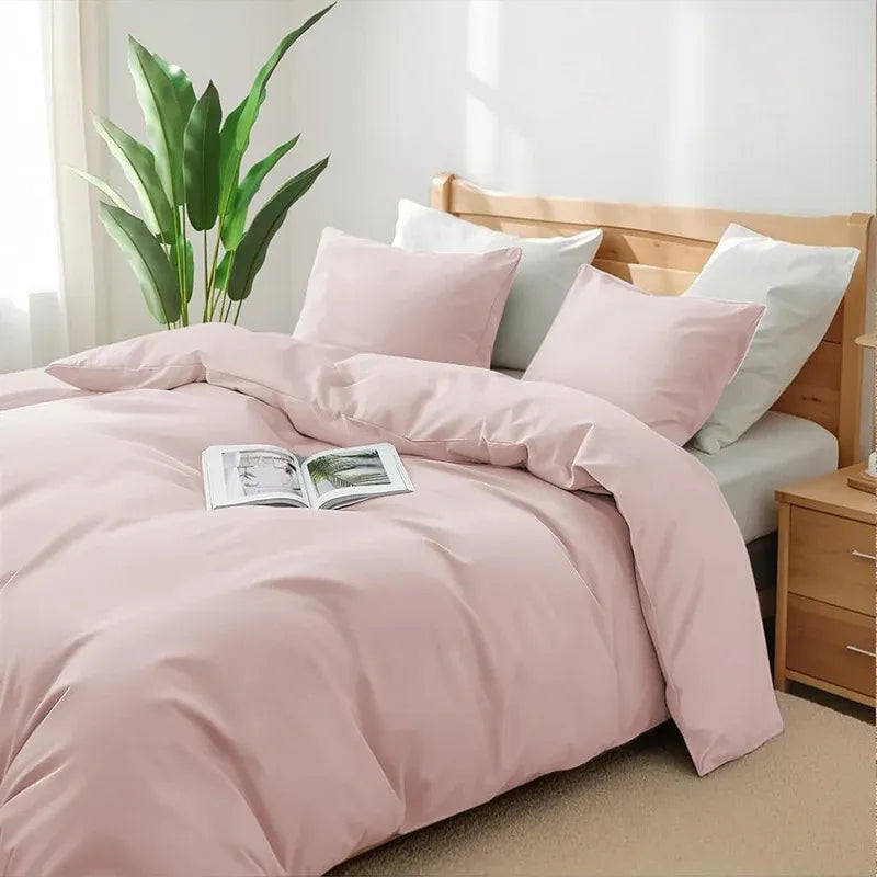 High Living Plain Duvet Cover Set – Breathable, Hypoallergenic Bedding - 4A's Global