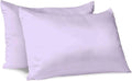Lavender satin pillowcases for luxury bedding, soft and smooth texture, ideal for UK size beds